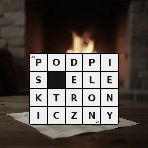 Rozwiązanie krzyżówki: zbiór środków technicznych organizacyjnych oraz prawnych które zapewniają autentyczność oraz skutki prawne dokumentów elektronicznych - podpis elektroniczny | hasła, synonimy i podpowiedzi Hasło krzyżówkowe zbiór środków technicznych organizacyjnych oraz prawnych które zapewniają autentyczność oraz skutki prawne dokumentów elektronicznych - podpis elektroniczny – rozwiązanie, synonimy, podpowiedzi i definicje krzyżówkowe